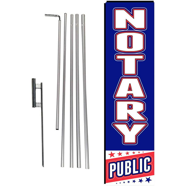 4 four NOTARY PUBLIC 15 Swooper #8 Feather Flags KIT 